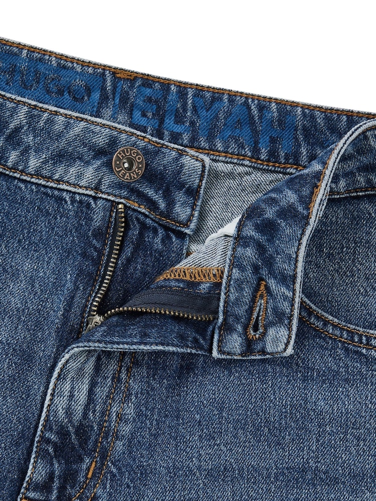 HUGO Blue Elyah Straight Fit Denim Jeans - Image 2 of 2 HUGO Blue Elyah Straight Fit Denim Jeans - Image 2 of 2