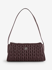 HUGO Brown Chris Texture Hobo Shoulder Bag - Image 1 of 1