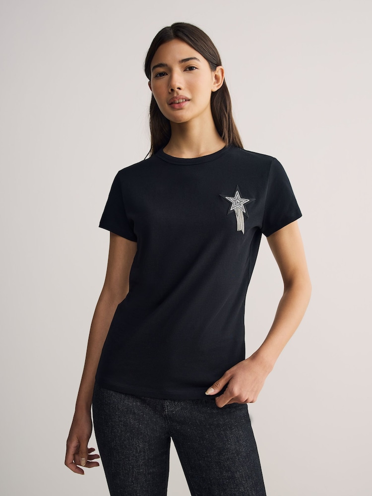 BOSS Black Endora Star Embellished T-Shirt - Image 1 of 3