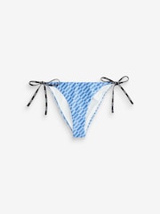HUGO Blue Print Side Tie Bikini Bottoms - Image 1 of 1