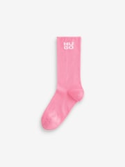 HUGO Pink Bow Crew Socks 2 Pack - Image 3 of 3
