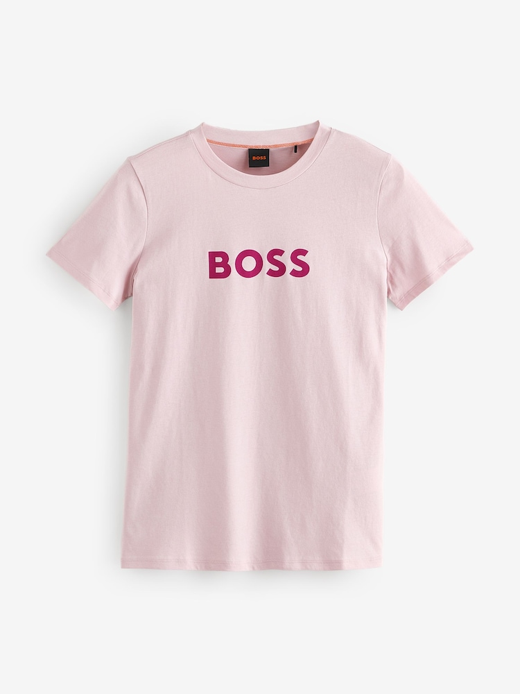 BOSS Purple Large Slim Fit Logo T-shirt - Image 5 of 5
