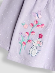 JoJo Maman Bébé Lilac Mouse Character 2 Pack Jersey Pyjamas - Image 10 of 10