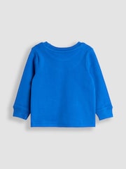 JoJo Maman Bébé Blue Construction Print Glow In The Dark Jersey Pyjamas - Image 4 of 11