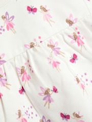 JoJo Maman Bébé Pink Fairy Print 2 Pack Jersey Pyjamas - Image 10 of 11