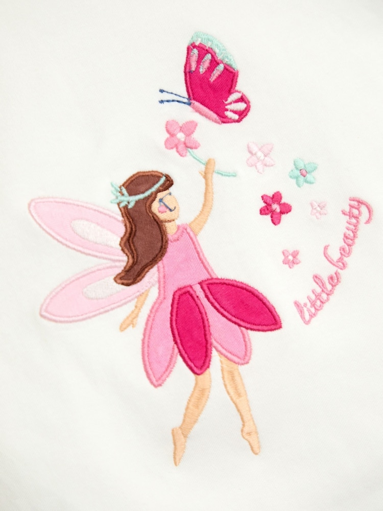 JoJo Maman Bébé Pink Fairy Print 2 Pack Jersey Pyjamas - Image 11 of 11 JoJo Maman Bébé Pink Fairy Print 2 Pack Jersey Pyjamas - Image 11 of 11