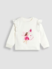 JoJo Maman Bébé Pink Fairy Print 2 Pack Jersey Pyjamas - Image 6 of 11