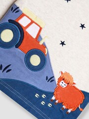 JoJo Maman Bébé Natural Highland Cow Character Mix And Match 2 Pack Pyjamas - Image 10 of 10