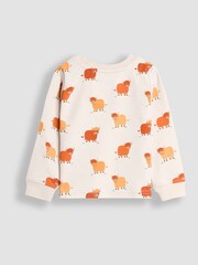 JoJo Maman Bébé Natural Highland Cow Character Mix And Match 2 Pack Pyjamas - Image 7 of 10