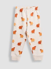 JoJo Maman Bébé Natural Highland Cow Character Mix And Match 2 Pack Pyjamas - Image 8 of 10