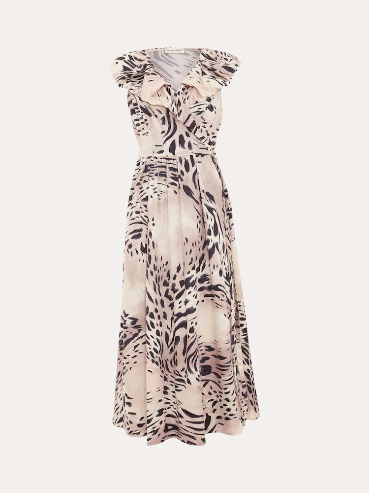 Phase Eight Black Trix Leopard Print 100% Cotton Dress - Image 7 of 7