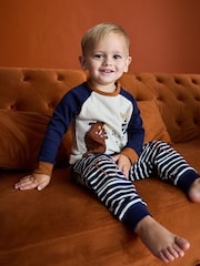 JoJo Maman Bébé The Gruffalo Character Appliqué Jersey Pyjamas - Image 4 of 13