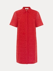 Phase Eight Red Nicky 100% Cotton Shirt Dress - Image 6 of 6