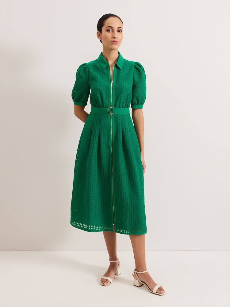 Phase Eight Green Carey Check Dress - Image 2 of 7