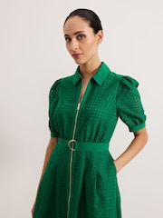 Phase Eight Green Carey Check Dress - Image 6 of 7
