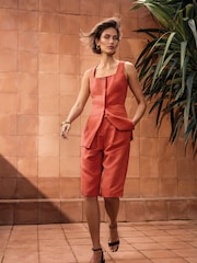 Phase Eight Brown Lottie Waistcoat - Image 1 of 8