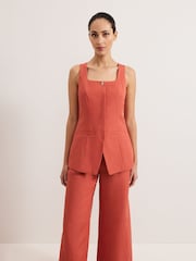 Phase Eight Brown Lottie Waistcoat - Image 2 of 8