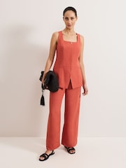 Phase Eight Brown Lottie Waistcoat - Image 4 of 8