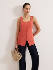 Phase Eight Brown Lottie Waistcoat - Image 5 of 8