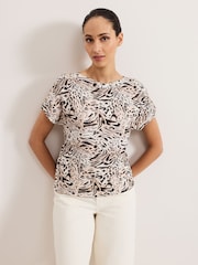 Phase Eight Black Suzie Button 100% Cotton Top - Image 1 of 6