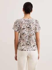 Phase Eight Black Suzie Button 100% Cotton Top - Image 2 of 6