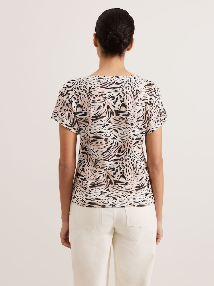 Phase Eight Black Suzie Button 100% Cotton Top - Image 2 of 6