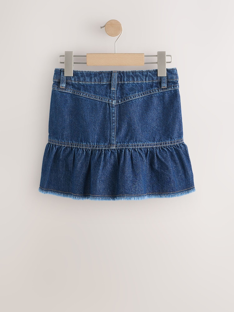 Denim Dark Wash Cotton Skirt (3-16yrs) - Image 2 of 4