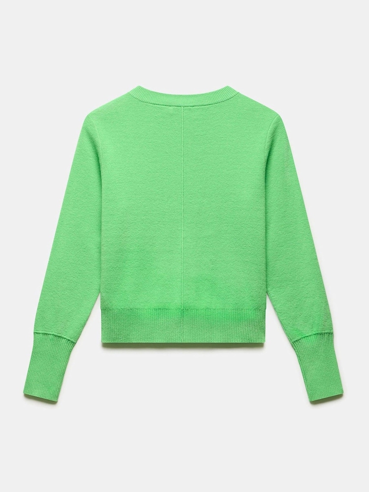 Mint Velvet Green Cotton Blend Cardigan - Image 7 of 8