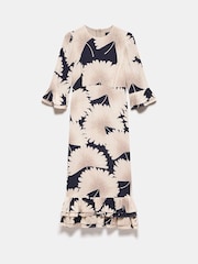 Mint Velvet Blue Floral Print Midi Dress - Image 7 of 9