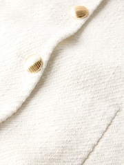 Mint Velvet White Boucle Bomber Jacket - Image 9 of 9