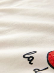 Cream/Red Graphic Print Beach T-Shirt - Image 9 of 9
