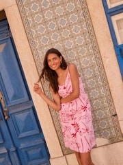 Red/Pink Jersey Midi Dress - Image 2 of 8