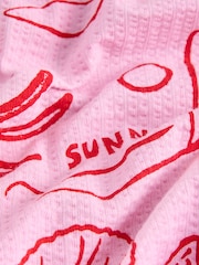 Red/Pink Jersey Midi Dress - Image 7 of 8