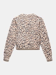 Mint Velvet Cream Leopard Print 100% Cotton Cardigan - Image 6 of 7