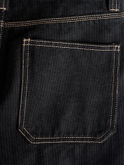 Schwarzer Cord - Ankle Straight Leg Carpenter Jeans - Bild 2 von 11
