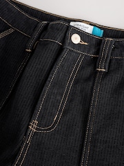 Schwarzer Cord - Ankle Straight Leg Carpenter Jeans - Bild 4 von 11