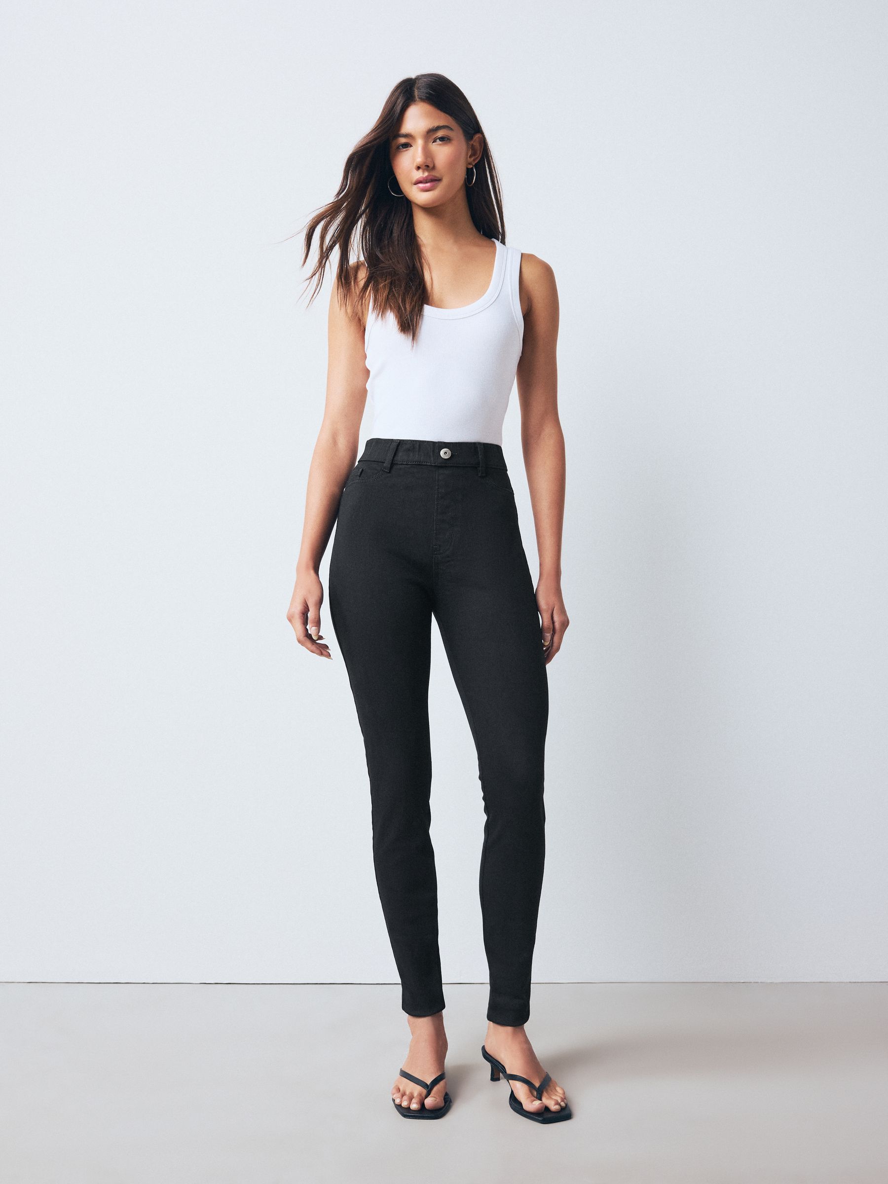 パンツ archive ATTACHMENT Black Skinny Jeans Buy Black High Rise Flexi Fit Stretch Pull On Skinny Jeans from