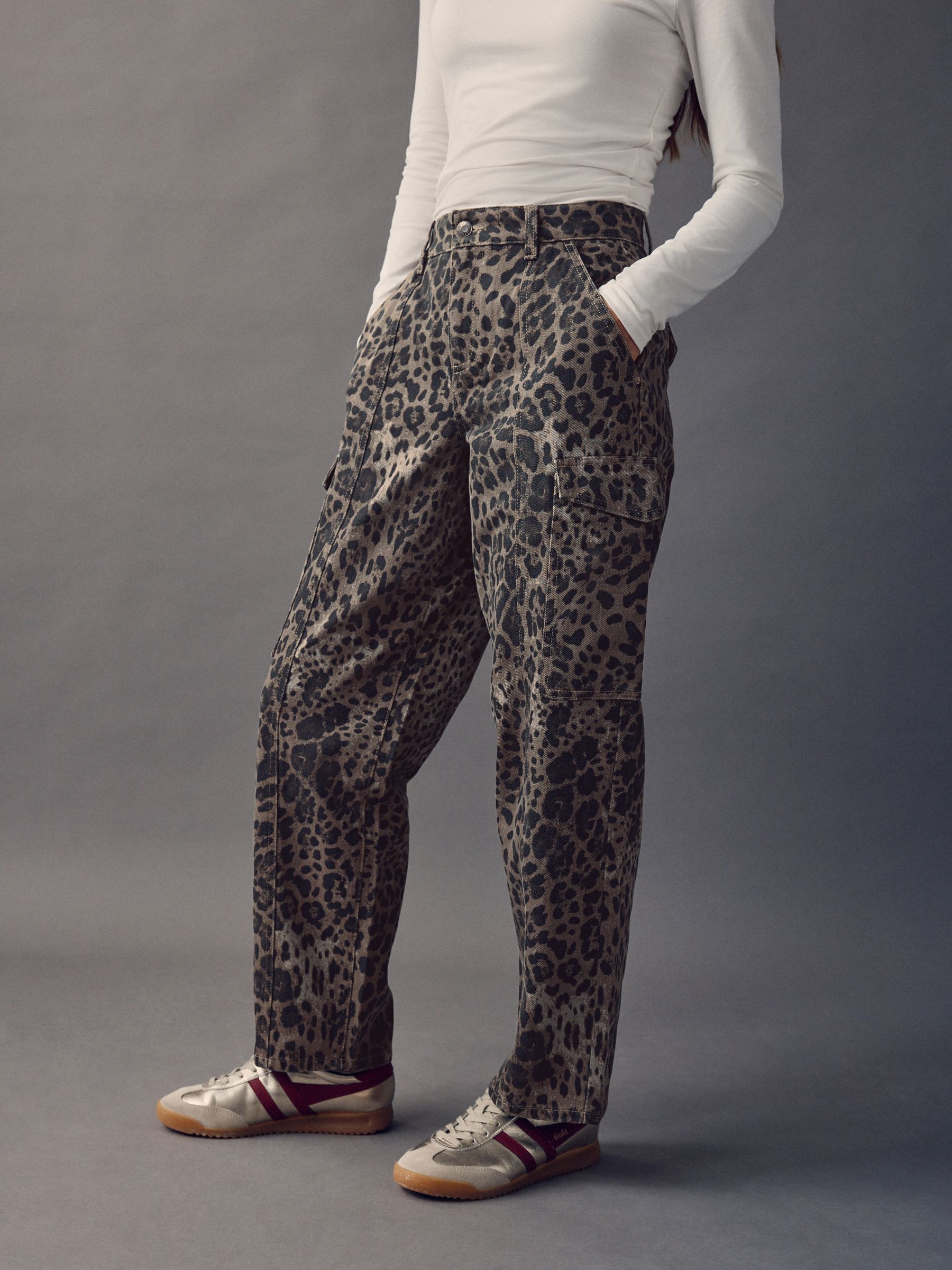 Buy Leopard Print Ankle Straight Leg Carpenter Jeans from Next USA