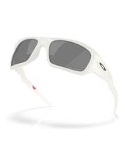 Oakley Masseter Rectangle White Sunglasses - Image 4 of 8