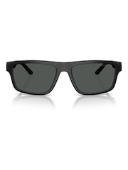 Emporio Armani Rectangle Black Sunglasses - Image 1 of 5