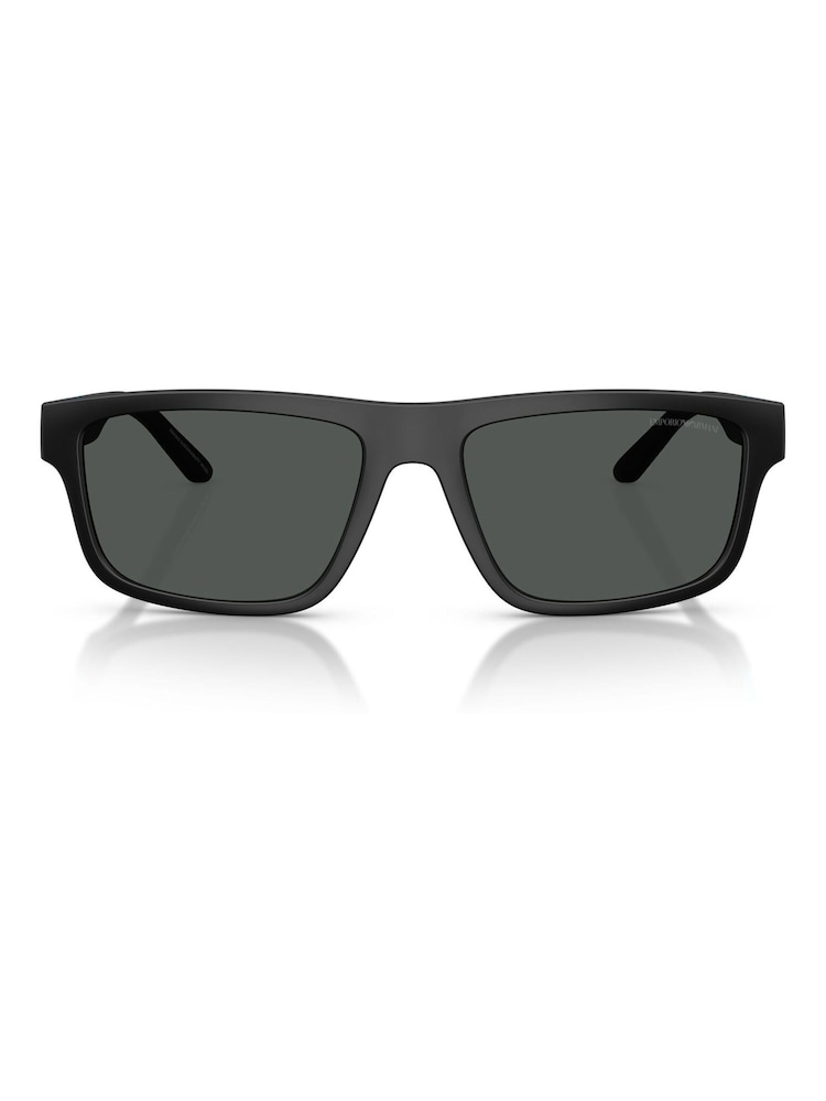 Emporio Armani Rectangle Black Sunglasses - Image 1 of 5