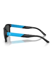 Emporio Armani Rectangle Black Sunglasses - Image 2 of 5
