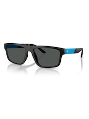 Emporio Armani Rectangle Black Sunglasses - Image 3 of 5