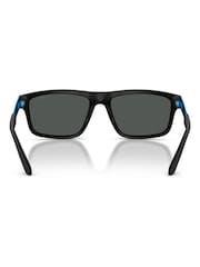 Emporio Armani Rectangle Black Sunglasses - Image 4 of 5