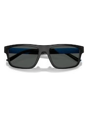 Emporio Armani Rectangle Black Sunglasses - Image 5 of 5
