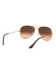 Ray-Ban Large Aviator Metal Pilot Brown Sunglasses - Image 6 of 12