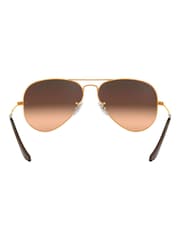 Ray-Ban Large Aviator Metal Pilot Brown Sunglasses - Image 7 of 12