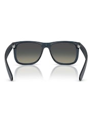 Ray Ban Justin Blue Square Sunglasses - Image 5 of 6
