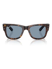 Ray Ban Mega Wayfarer Square Brown Sunglasses - Image 1 of 6
