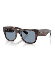 Ray Ban Mega Wayfarer Square Brown Sunglasses - Image 3 of 6